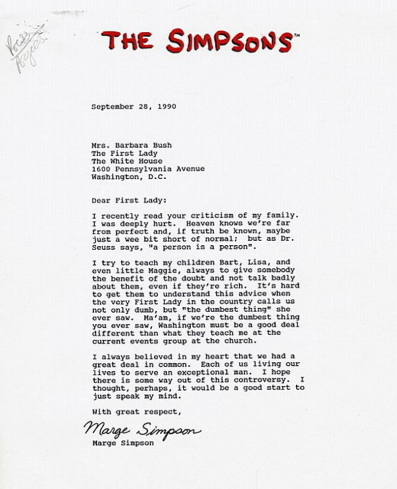 Medium marge simpson barbara bush