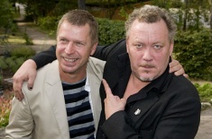 Grünvald Larsson (Johan Hedenberg) och Mårten Späck (Leif Andrée)