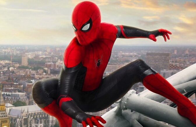 Spider-Man i en PR-bild för "Far From Home" från Marvel.