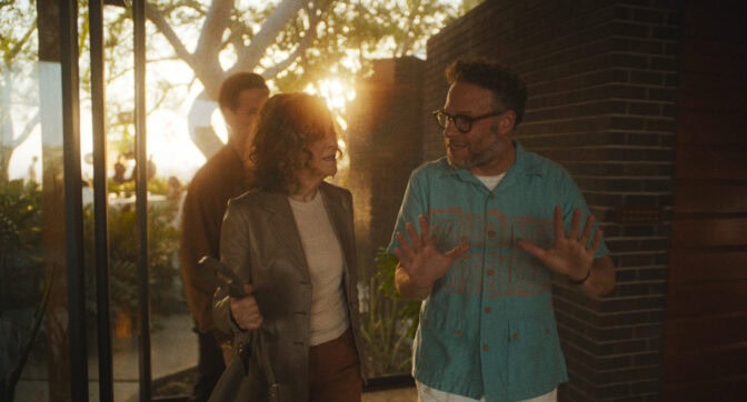 Seth Rogen och Catherine O'Hara i streamingaktuella "The Studio".