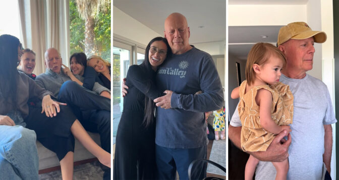 Bruce Willis firade 70 år den 19 mars. Bilder från Demi Moores instagram.