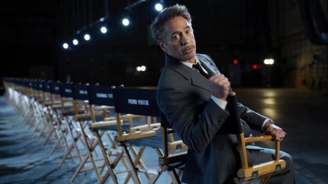 Alla vägar bär till... Doom. Robert Downey Jr fick avsluta en maffig presentation.