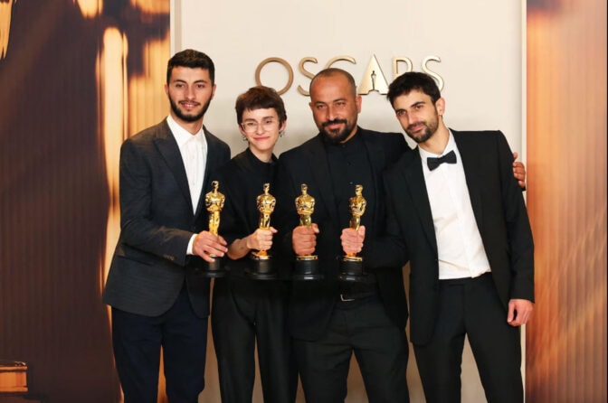 "No Other Land" på Oscarsgalan 2025.
