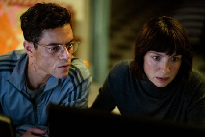 Rami Malek och Caitriona Balfe söker rättvisa i "The Amateur"