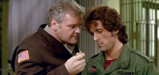 Brian Dennehy och Sylvester Stallone i "First Blood"