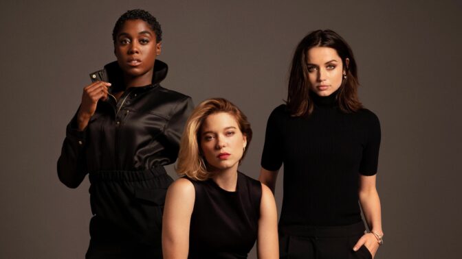 Lashana Lynch, Ana de Armas och Lea Seydoux i "No Time to Die"